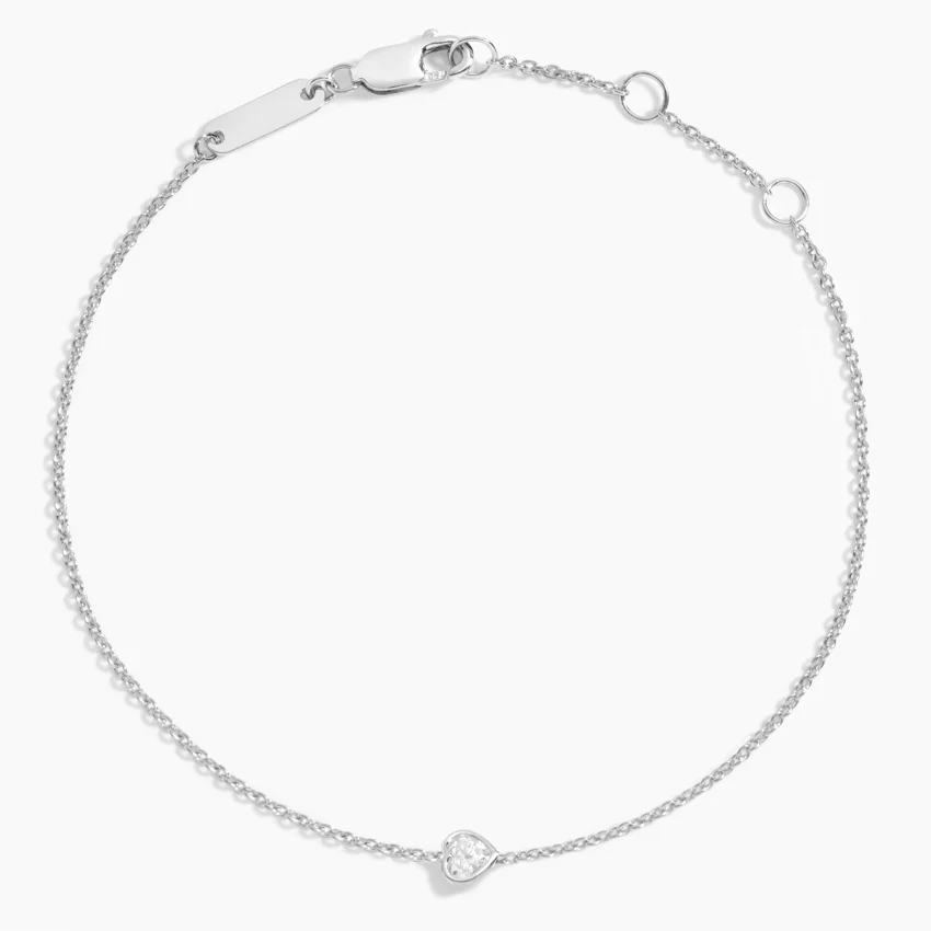 Heart Lab Diamond Bezel Bracelet