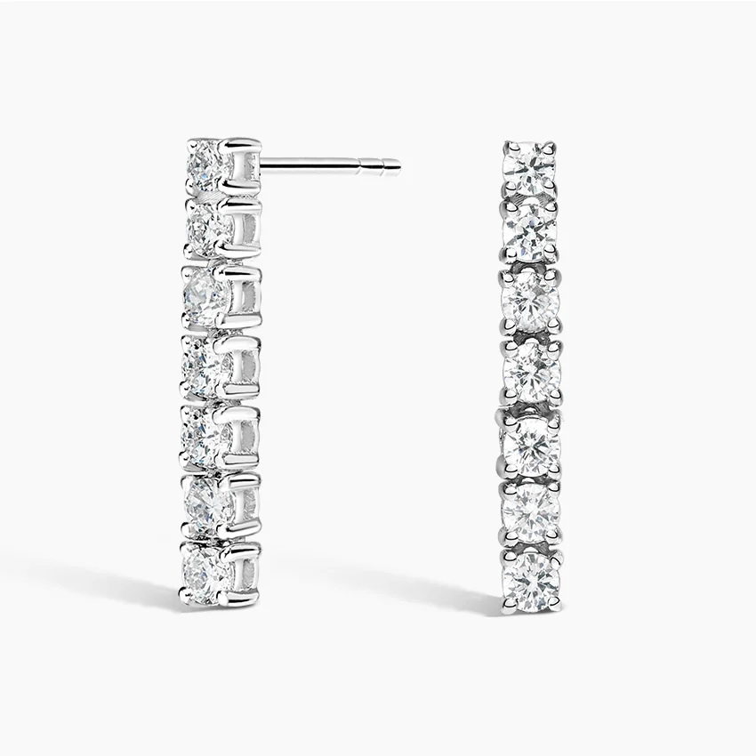  Lab Diamond Tennis Earrings