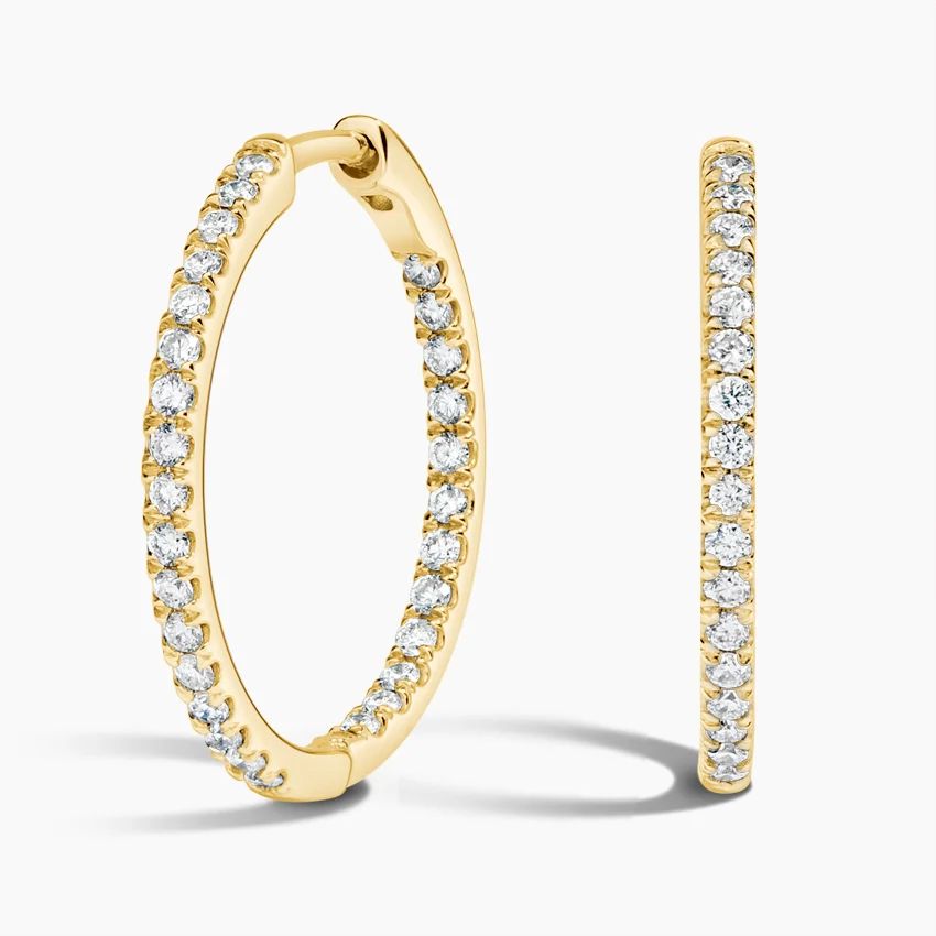 Small Perfect Hoop Lab Diamond Earrings