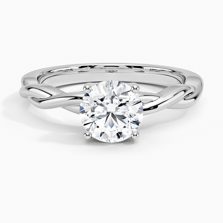 Twisted Vine Hidden Halo Diamond Ring