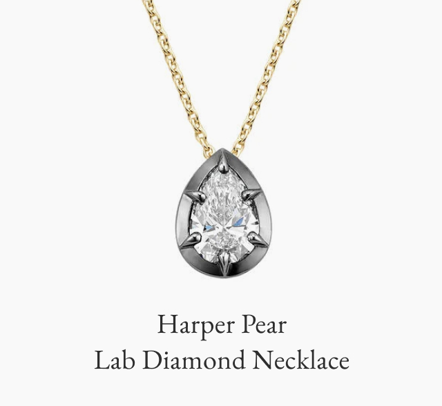 Harper Pear Lab Diamond Necklace