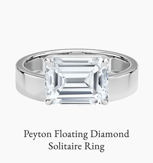 Peyton Floating Diamond Solitaire Ring