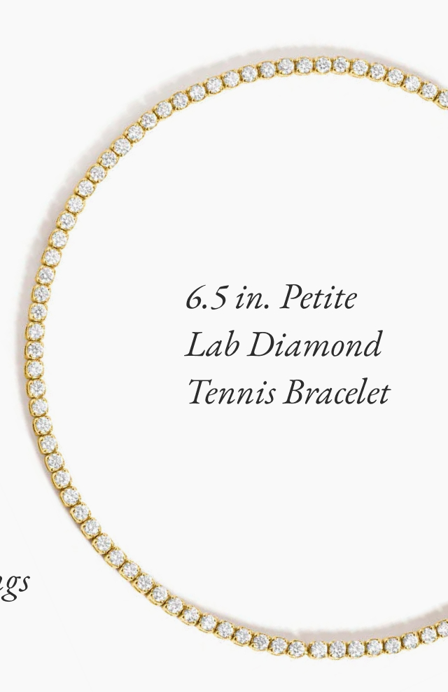 6.5 in. Petite Lab Diamond Tennis Bracelet