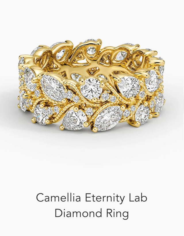 Camellia Eternity Lab Diamond Ring