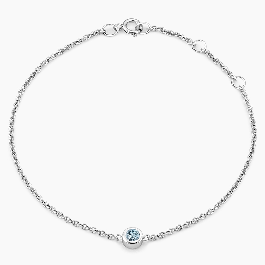 Aquamarine Bezel Bracelet