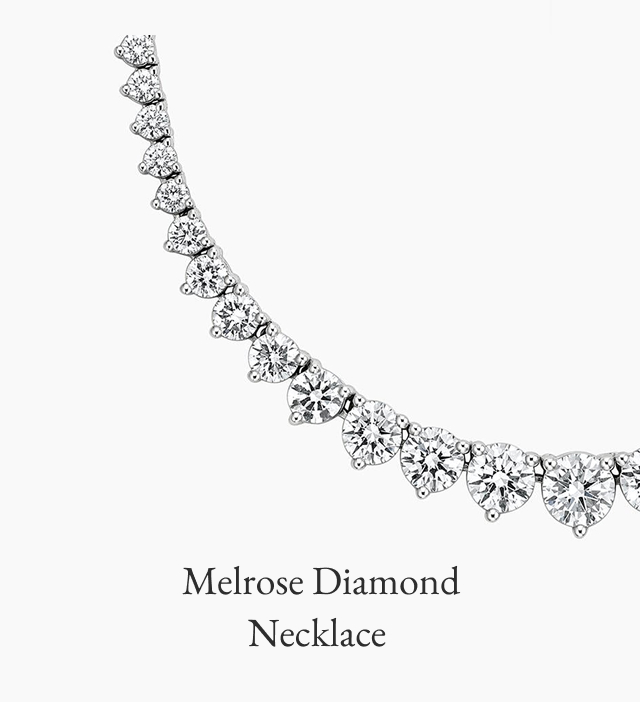 Melrose Three-Prong Diamond Necklace