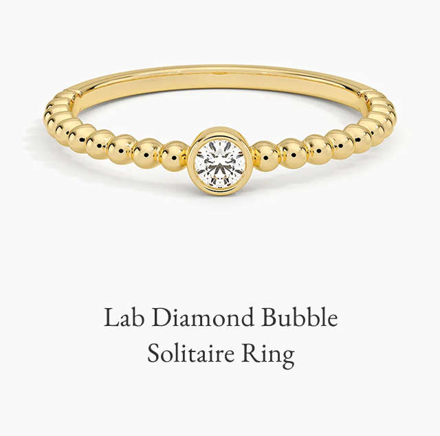 Lab Diamond Bubble Solitaire Ring
