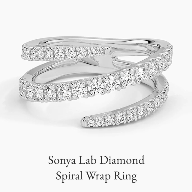 Sonya Lab Diamond Spiral Wrap Ring
