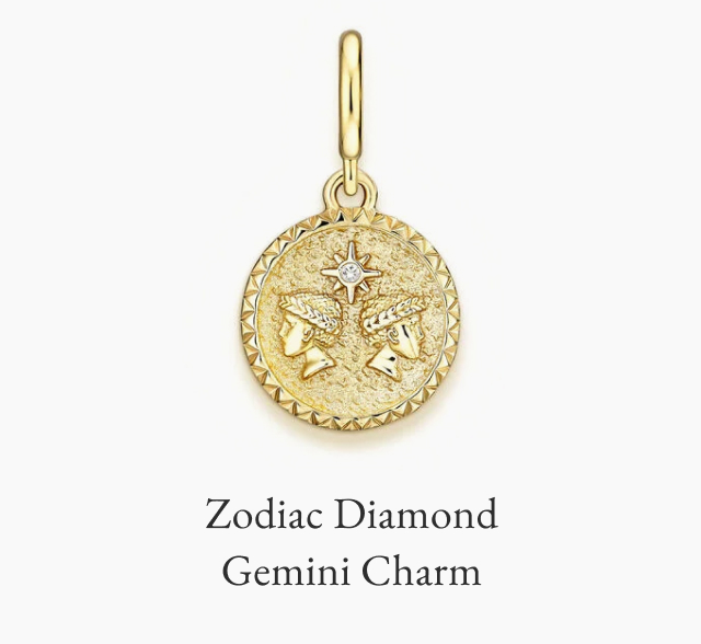 Zodiac Diamond Gemini Charm