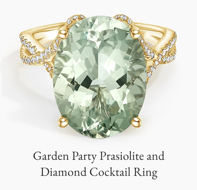 Garden Party Prasiolite and Diamond Cocktail Ring
