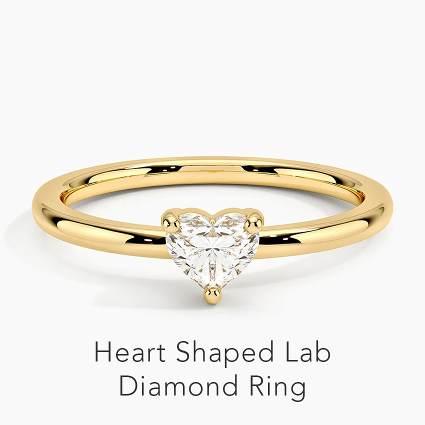 Heart Shaped Lab Diamond Ring 