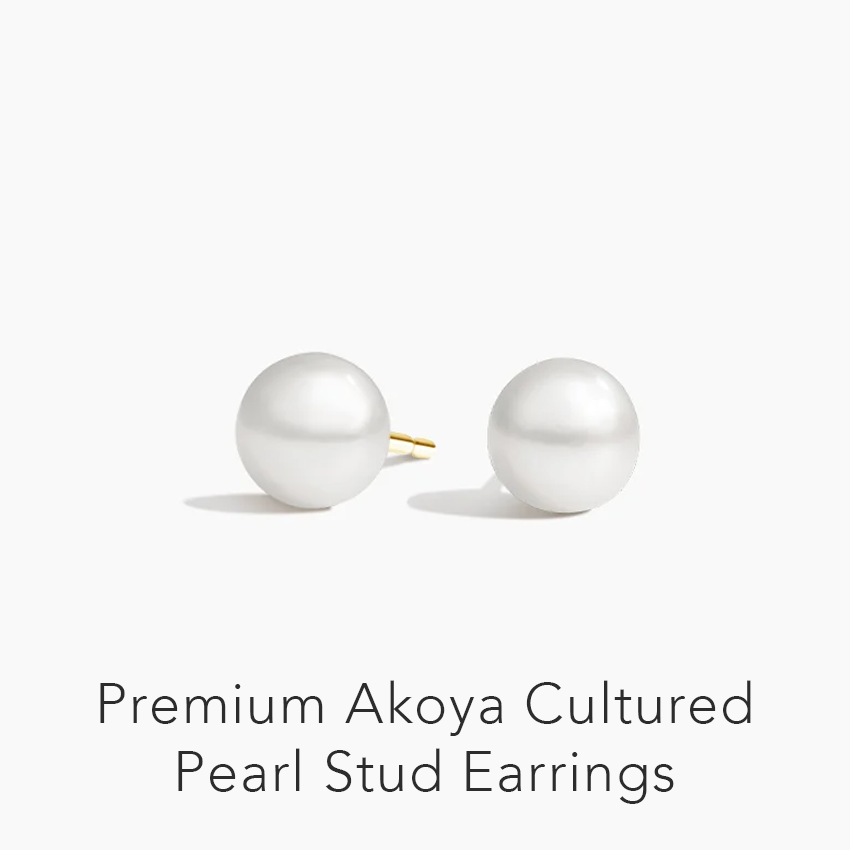 Premium Akoya Cultured Pearl Stud Earrings