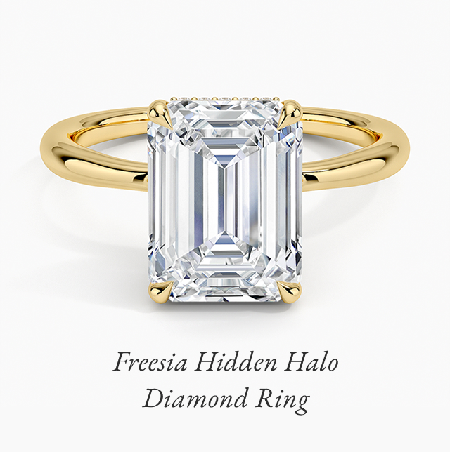 Freesia Hidden Halo Diamond Ring
