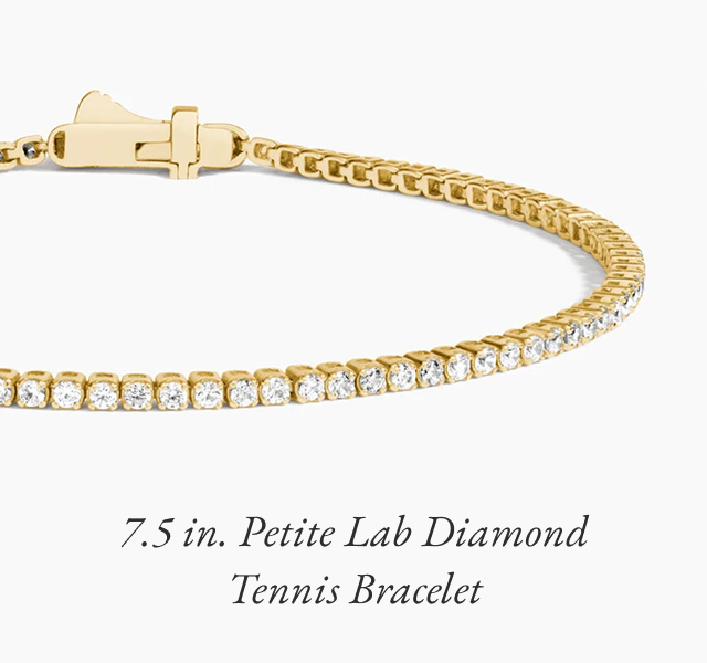 7.5 in. Petite Lab Diamond Tennis Bracelet 