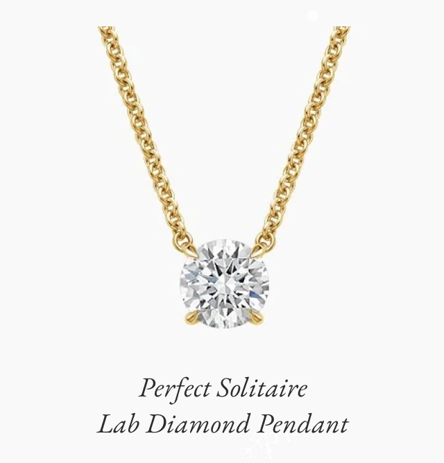 Perfect Solitaire Lab Diamond Pendant