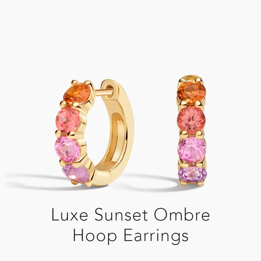 Luxe Sunset Ombre Hoop Earrings
