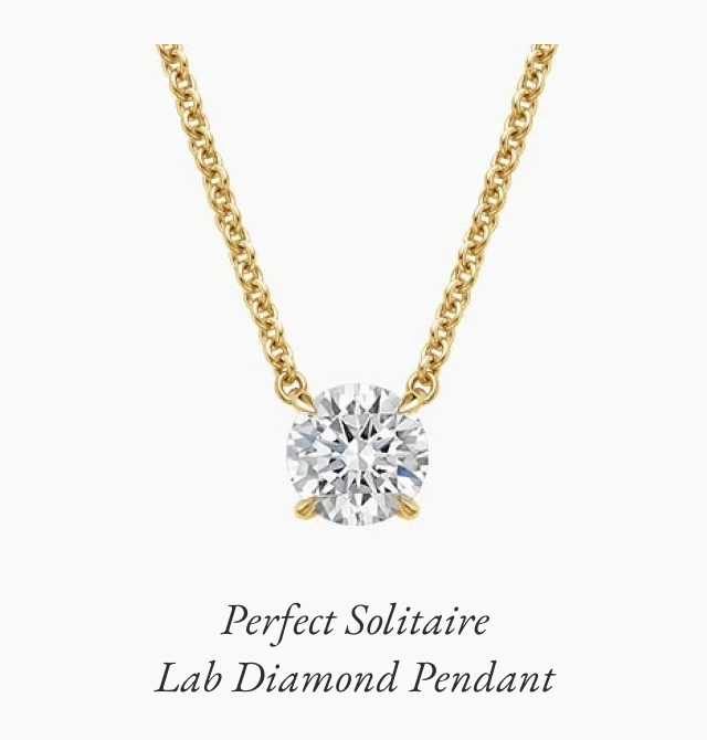 Perfect Solitaire Lab Diamond Pendant 