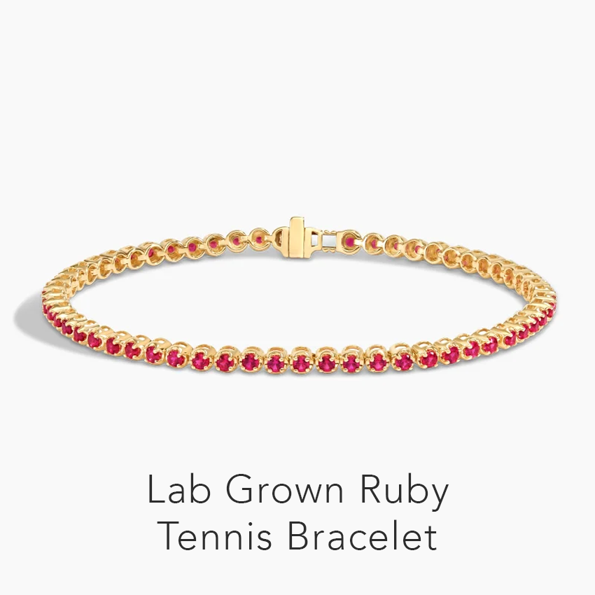 Lab Grown Ruby Tennis Bracelet