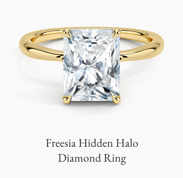 Freesia Hidden Halo Diamond Ring