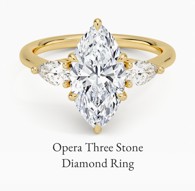 Opera Three Stone Diamond Ring