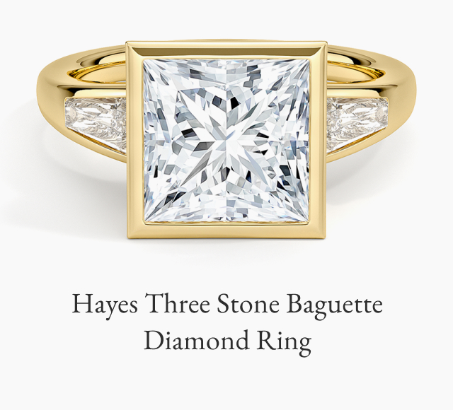 Hayes Three Stone Baguette Diamond Ring