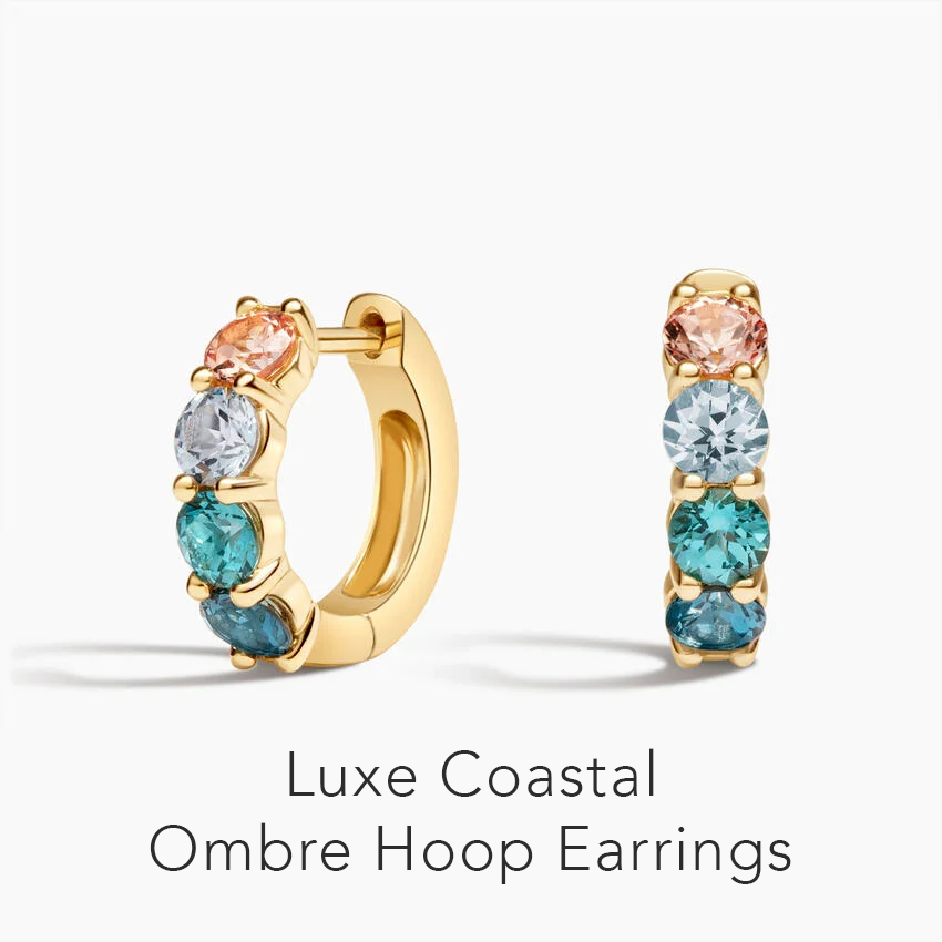 Luxe Coastal Ombre Hoop Earrings