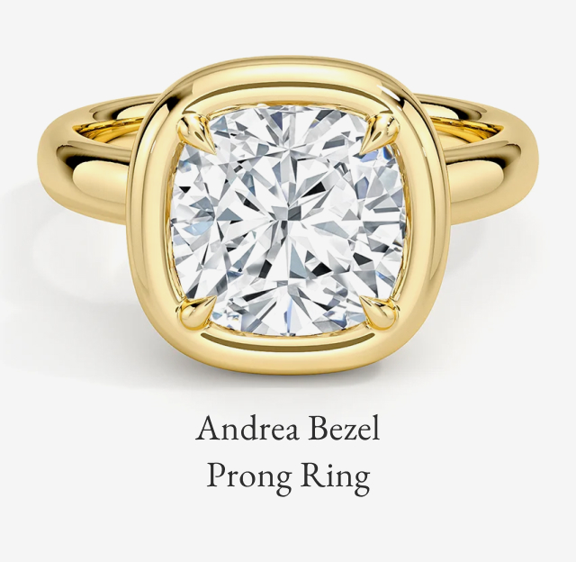 Andrea Bezel Prong Ring
