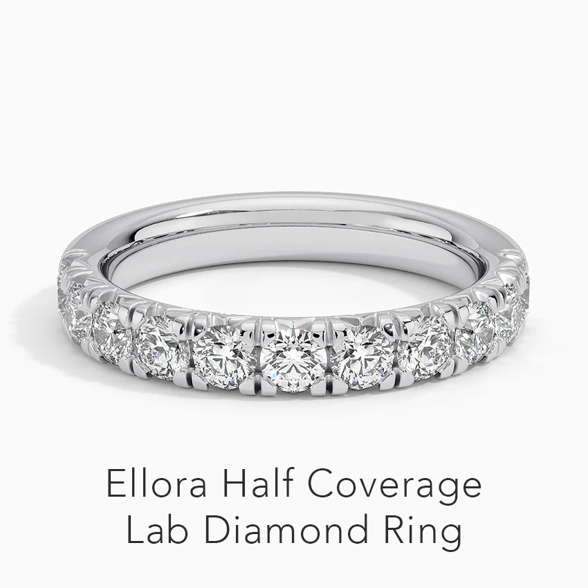 Ellora Half Coverage Lab Diamond Ring