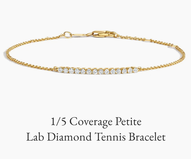 1/5 Coverage Petite Lab Diamond Tennis Bracelet