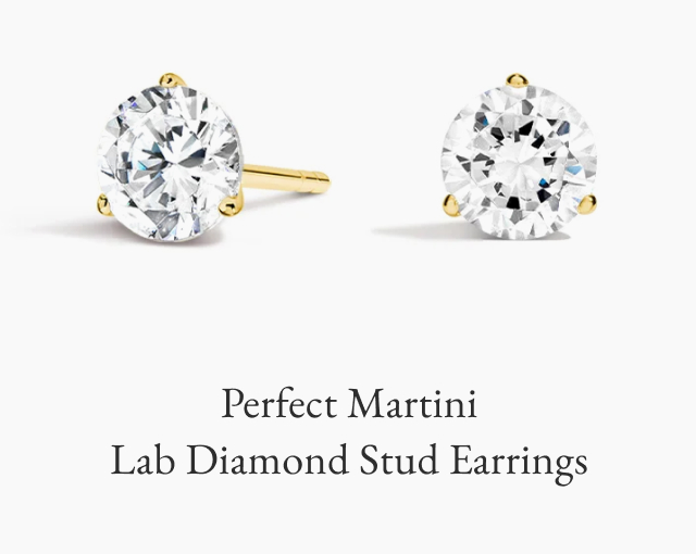 Perfect Martini Lab Diamond Stud Earrings 