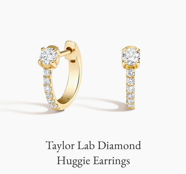Taylor Lab Diamond Huggie Earrings