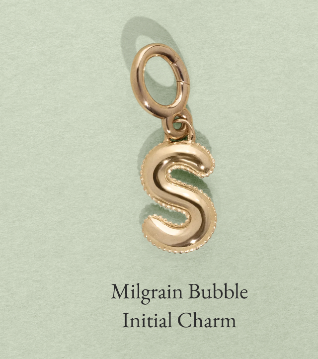 Milgrain Bubble Initial Charm