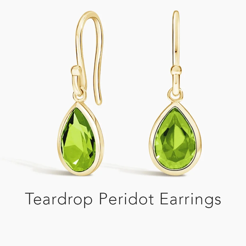 Teardrop Peridot Earrings