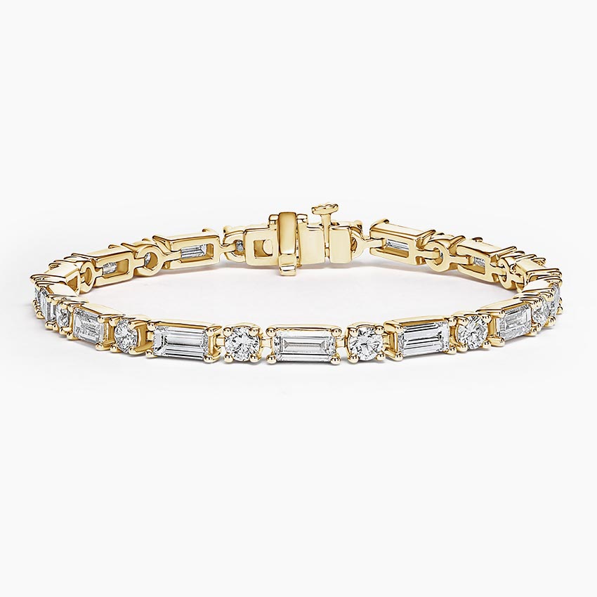 Allegra Baguette and Round Lab Diamond Tennis Bracelet