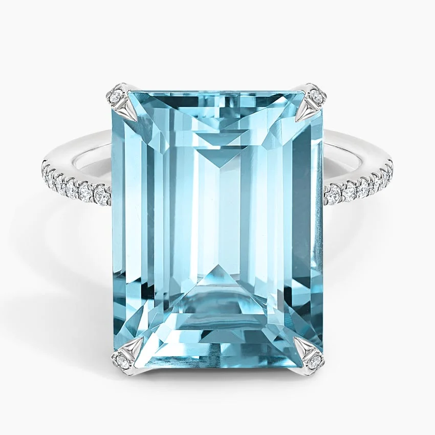 Festivity Sky Blue Topaz and Diamond Cocktail Ring