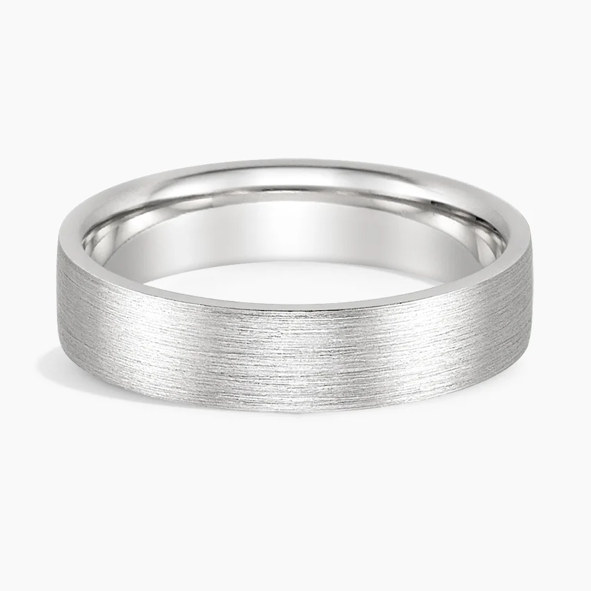 Flat Matte Comfort Fit 5mm Wedding Ring