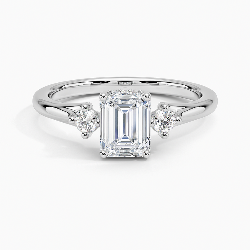 Floating Three Stone Diamond Ring