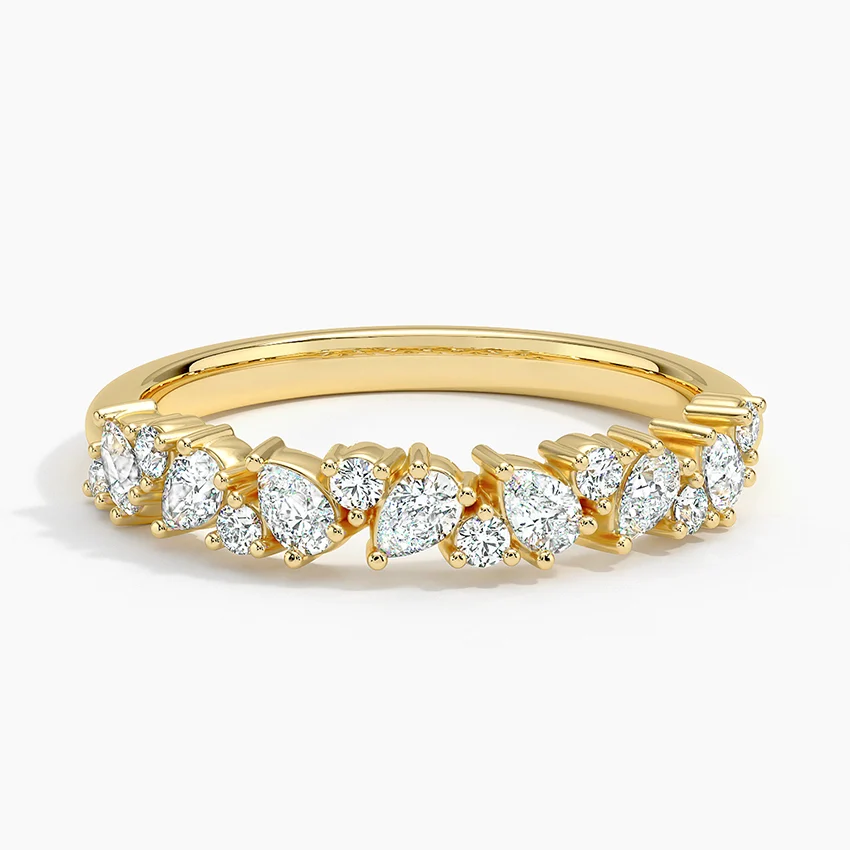 Olivetta Half Coverage Lab Diamond Ring