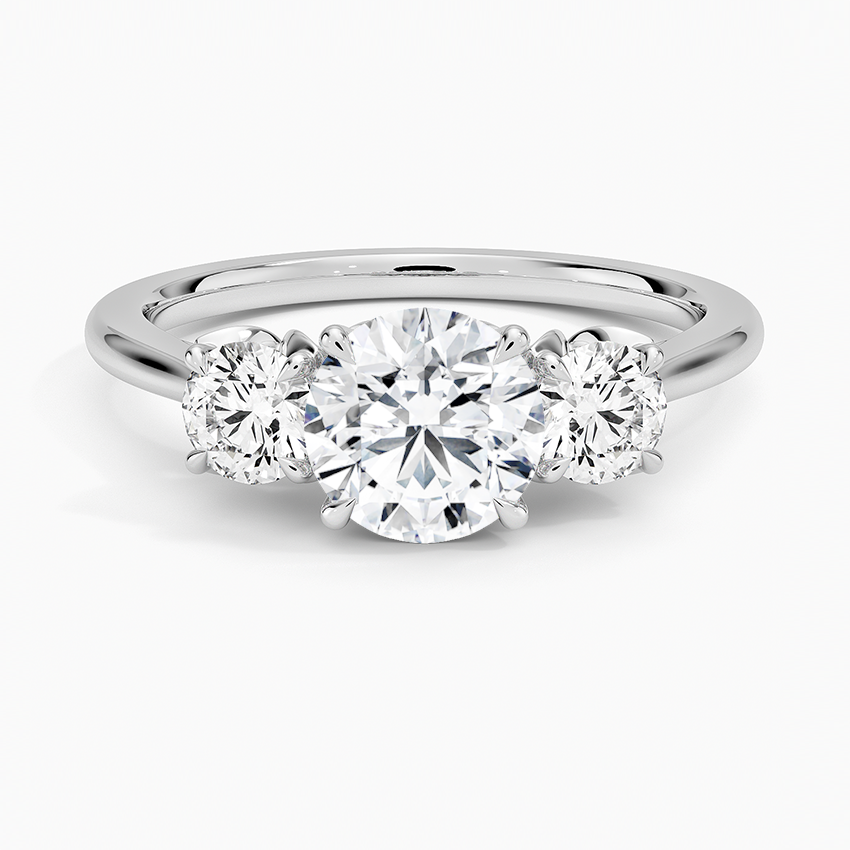 Petal Three Stone Diamond Ring 