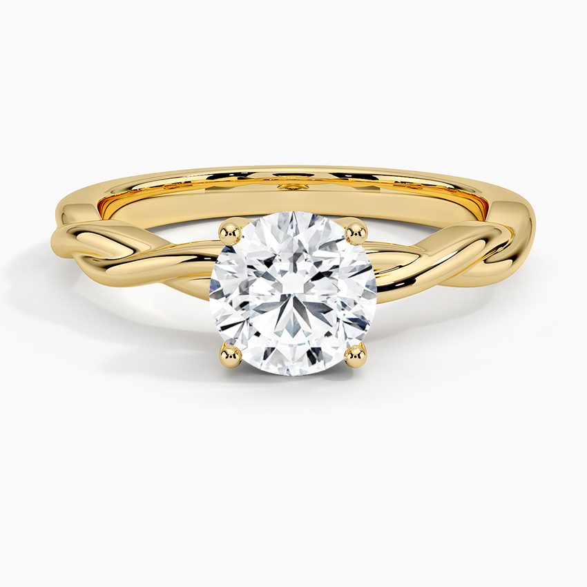 Twisted Vine Hidden Halo Diamond Ring