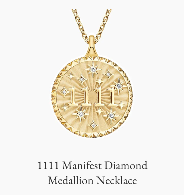 1111 Manifest Diamond Medallion Necklace