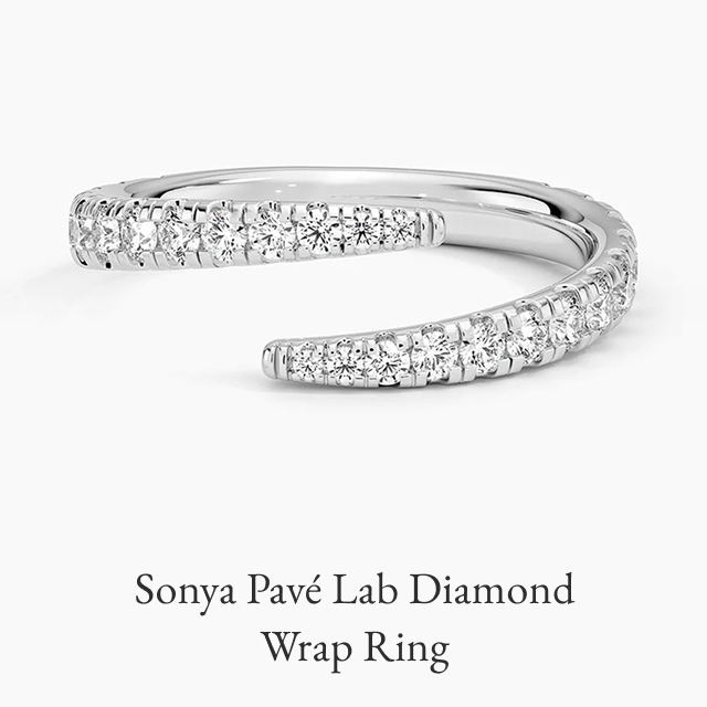 Sonya Pavé Lab Diamond Wrap Ring