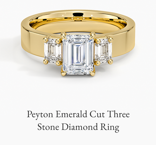 Peyton Emerald Cut Three Stone Diamond Ring