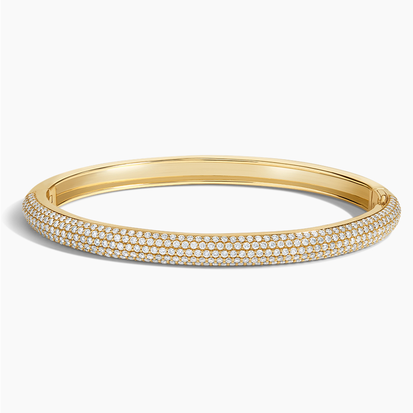 Lab Diamond Tube Bangle Bracelet