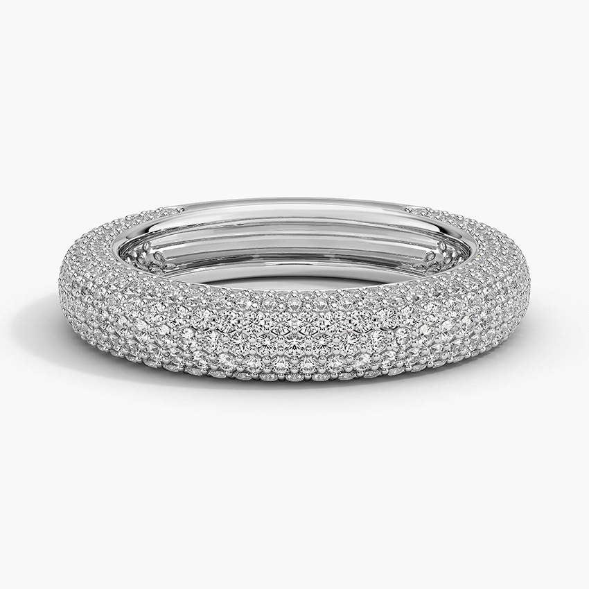 Lab Diamond Tube Ring