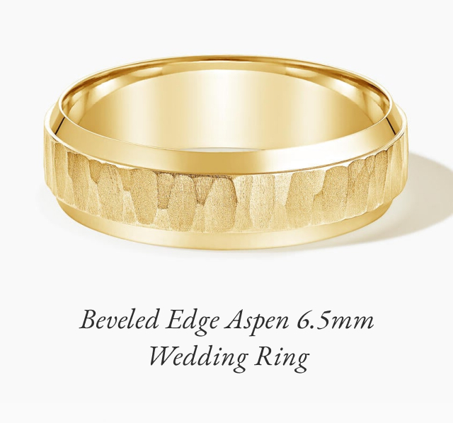Beveled Edge Aspen 6.5mm Wedding Ring
