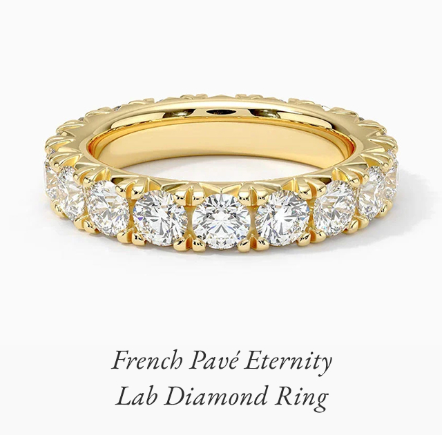 French Pavé Eternity Lab Diamond Ring 