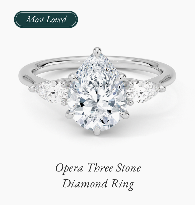 Opera Three Stone Diamond Ring