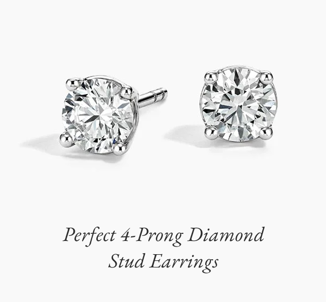 Perfect 4-Prong Diamond Stud Earrings
