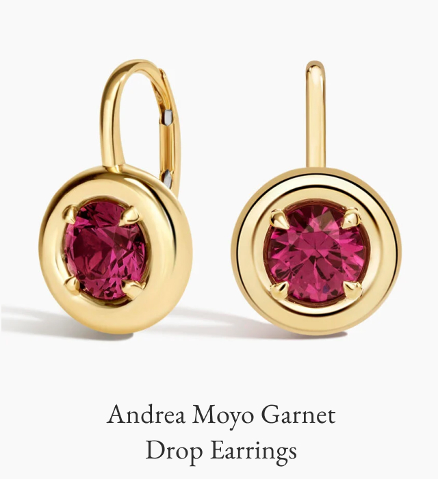 Andrea Moyo Garnet Drop Earrings